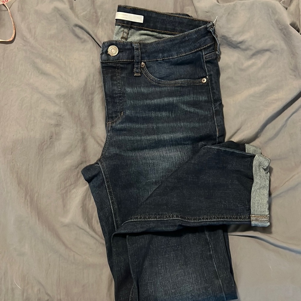 Lauren Conrad ankle skinny. Cuffed jeans.